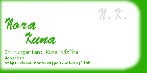 nora kuna business card